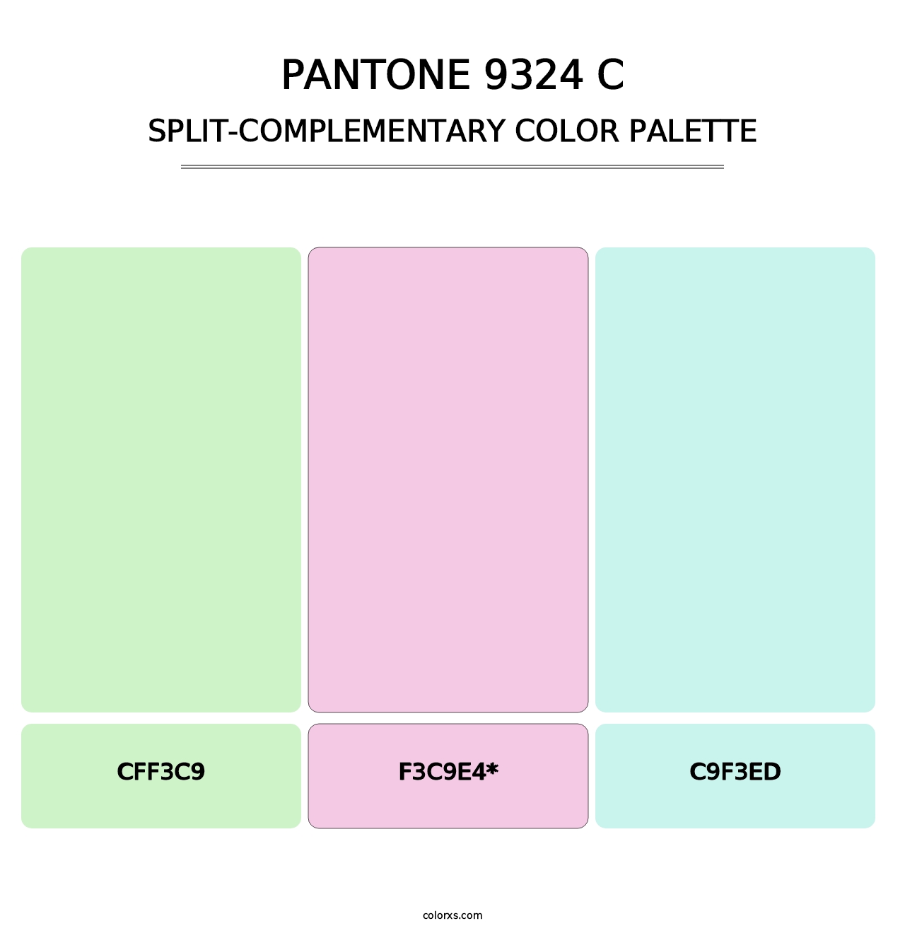 PANTONE 9324 C - Split-Complementary Color Palette