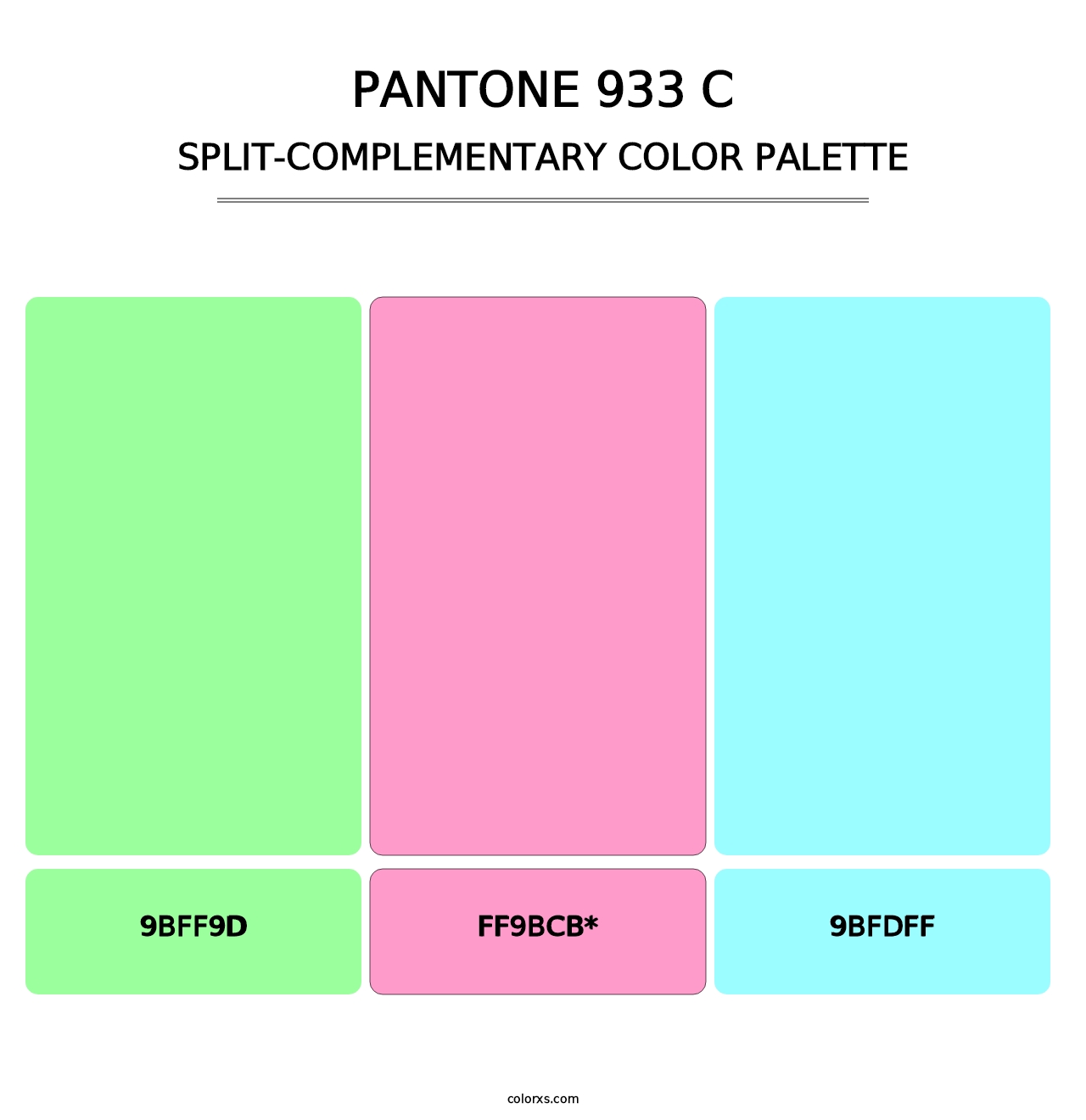 PANTONE 933 C - Split-Complementary Color Palette