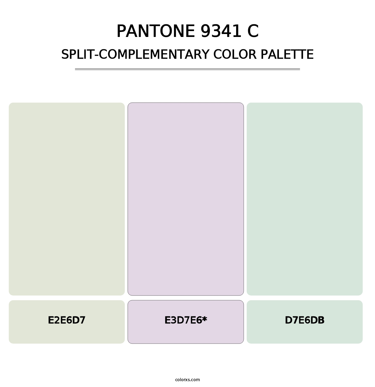 PANTONE 9341 C - Split-Complementary Color Palette