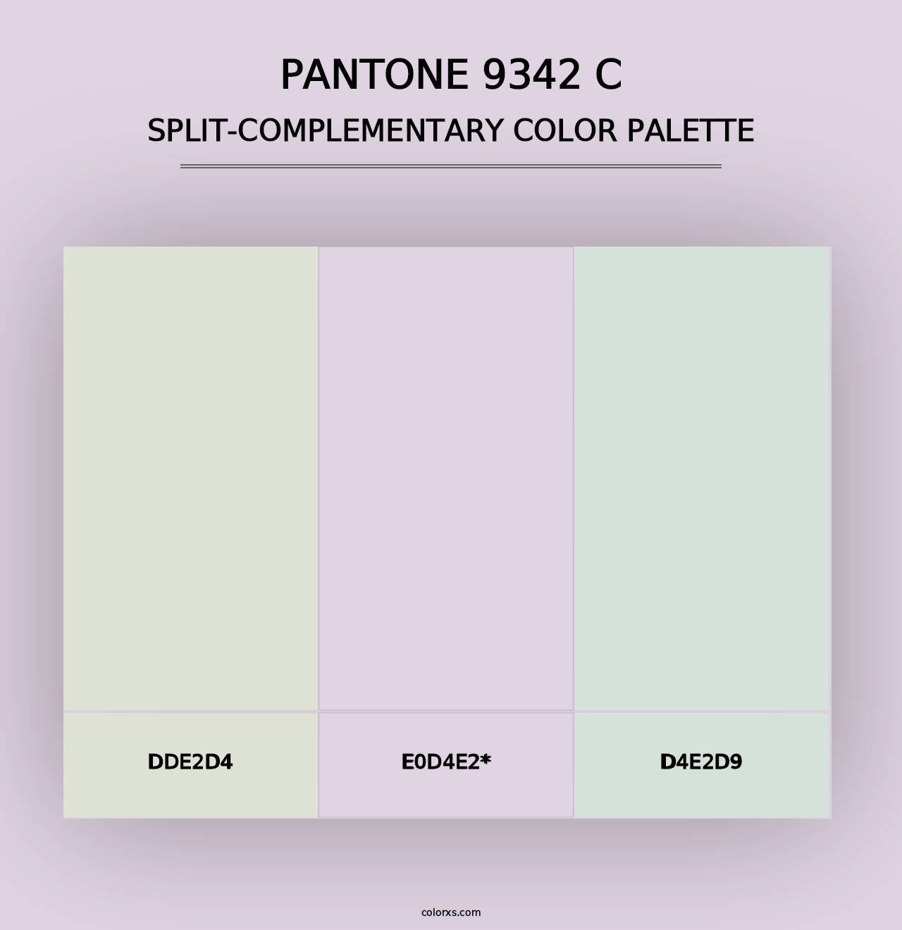 PANTONE 9342 C - Split-Complementary Color Palette