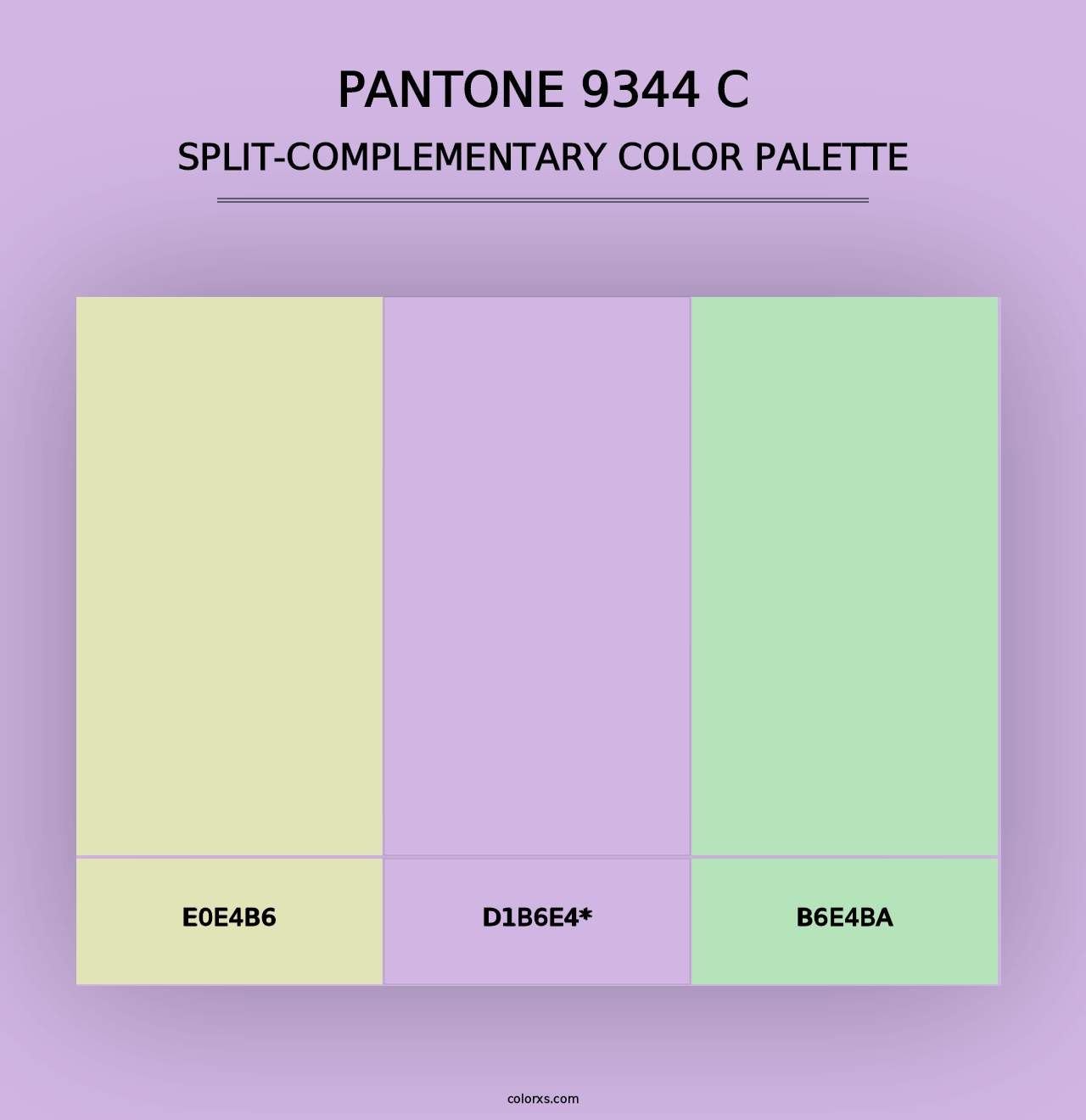 PANTONE 9344 C - Split-Complementary Color Palette