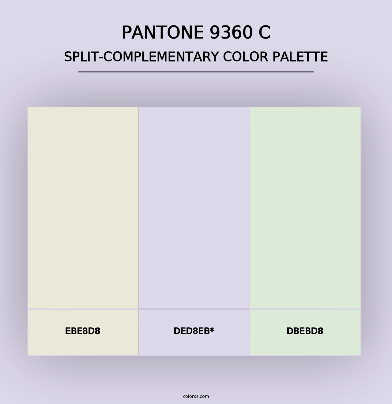 PANTONE 9360 C - Split-Complementary Color Palette