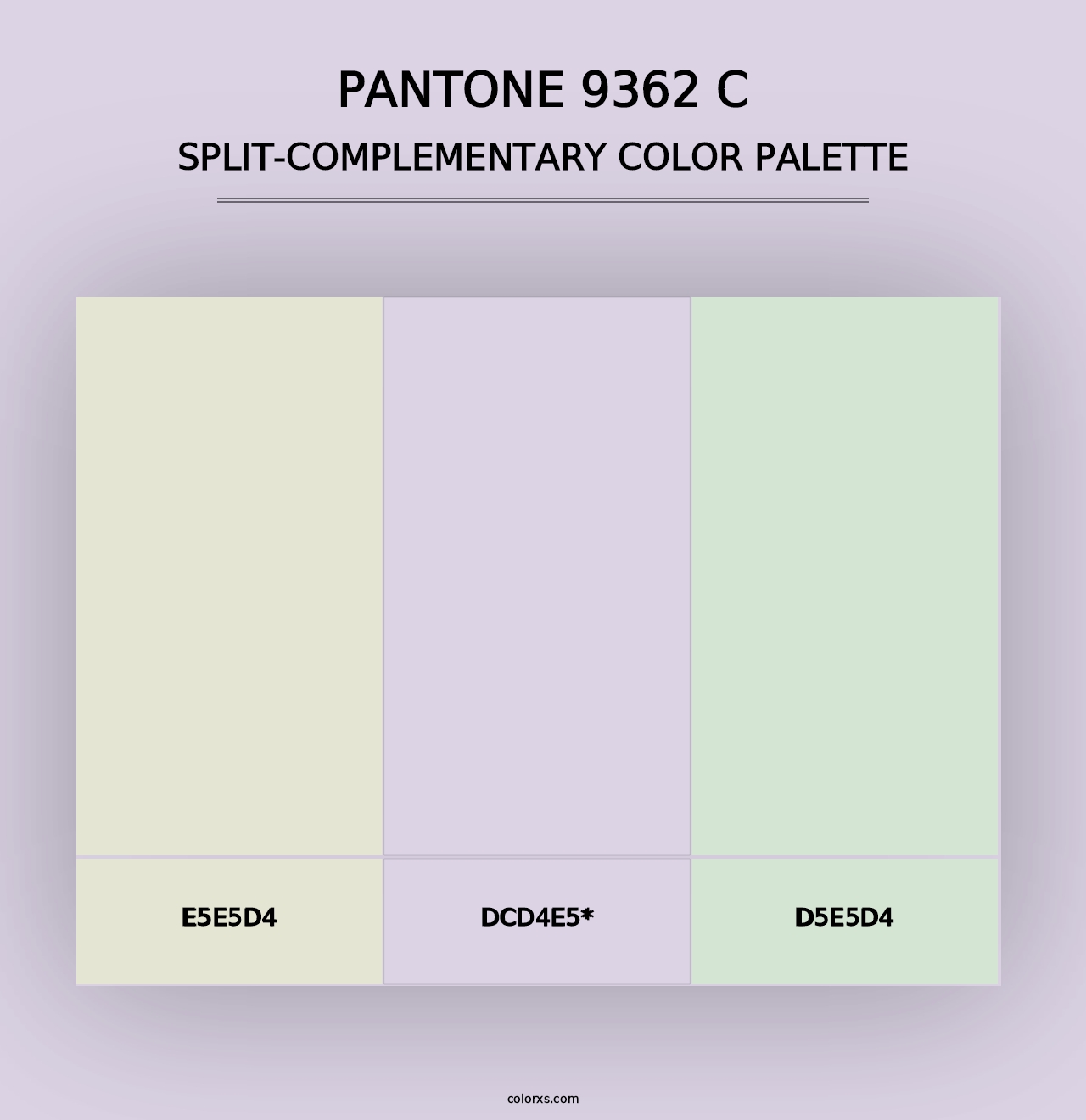 PANTONE 9362 C - Split-Complementary Color Palette