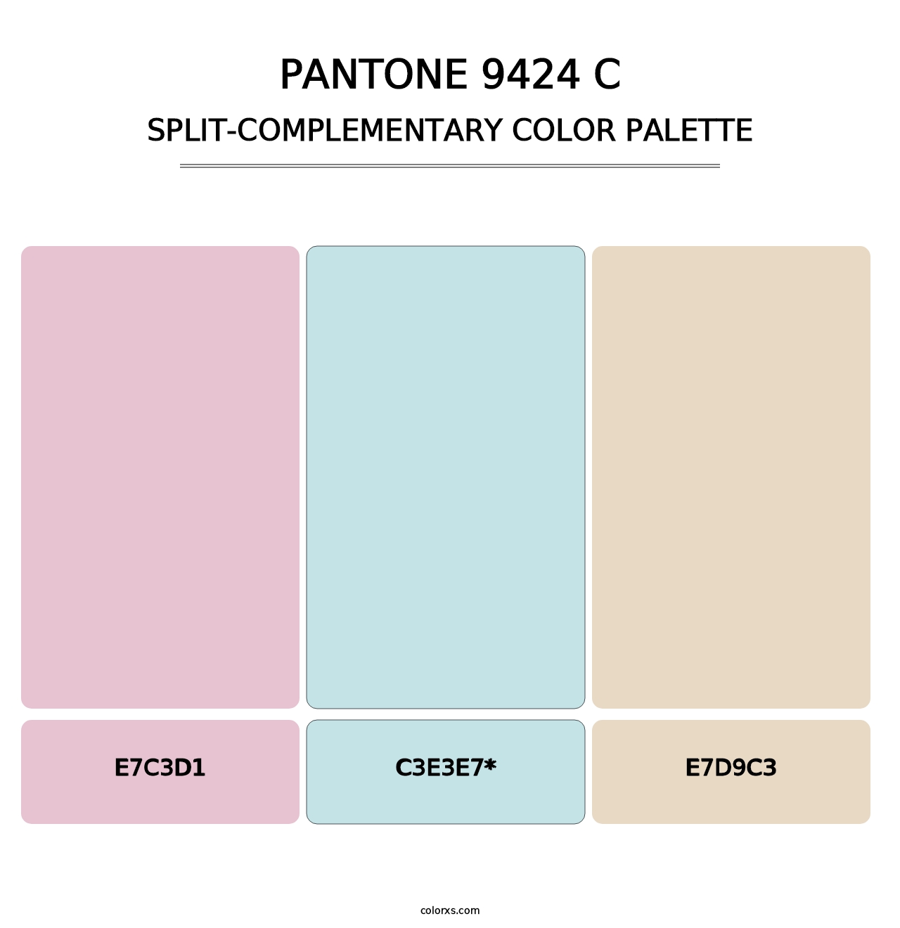 PANTONE 9424 C - Split-Complementary Color Palette