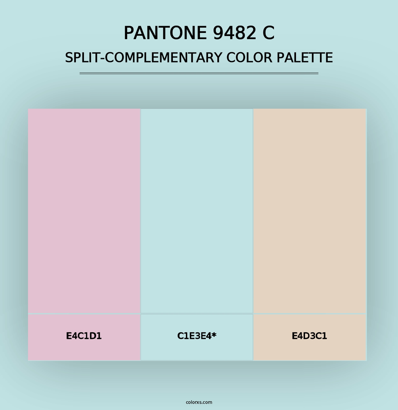 PANTONE 9482 C - Split-Complementary Color Palette