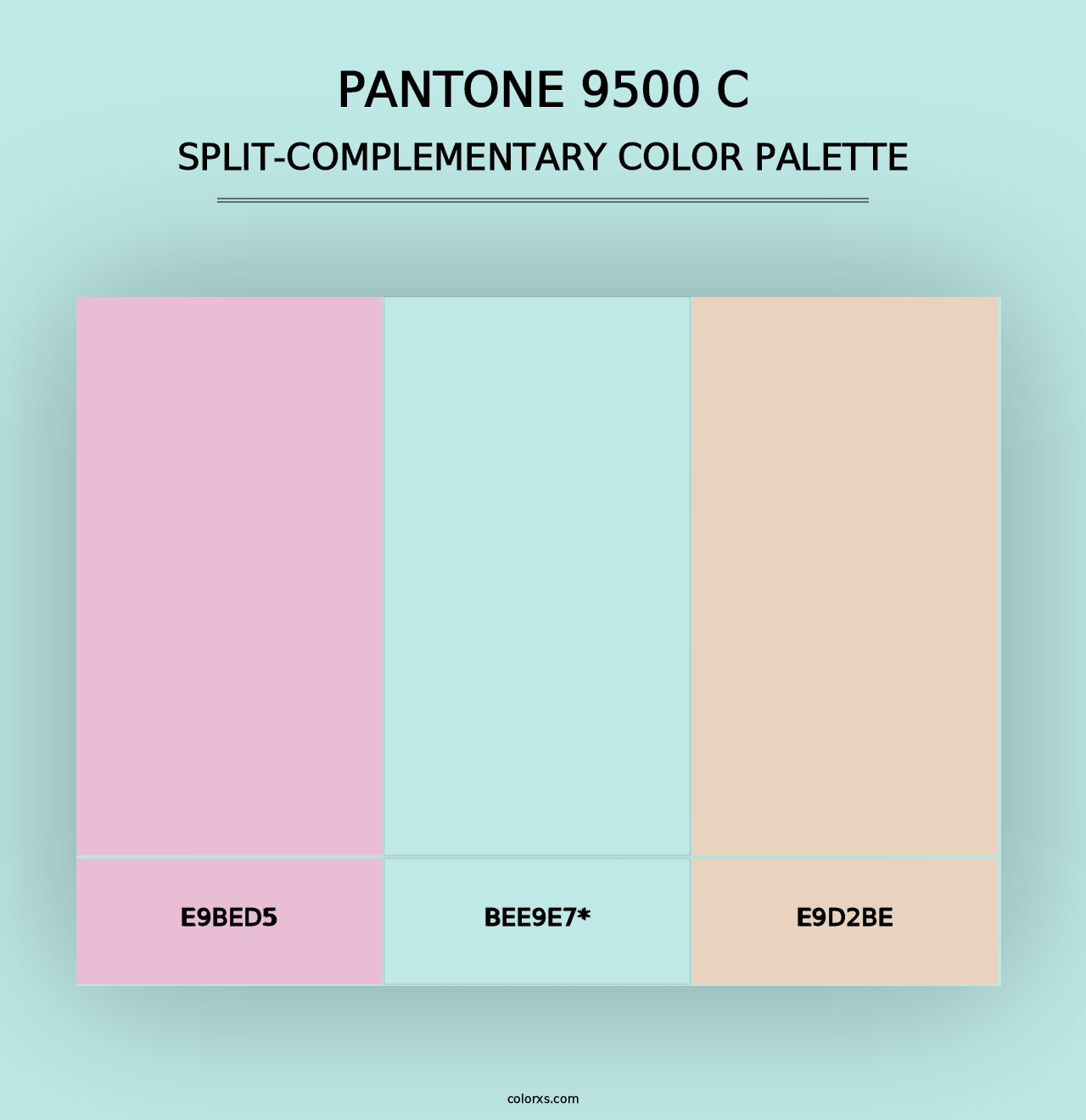 PANTONE 9500 C - Split-Complementary Color Palette