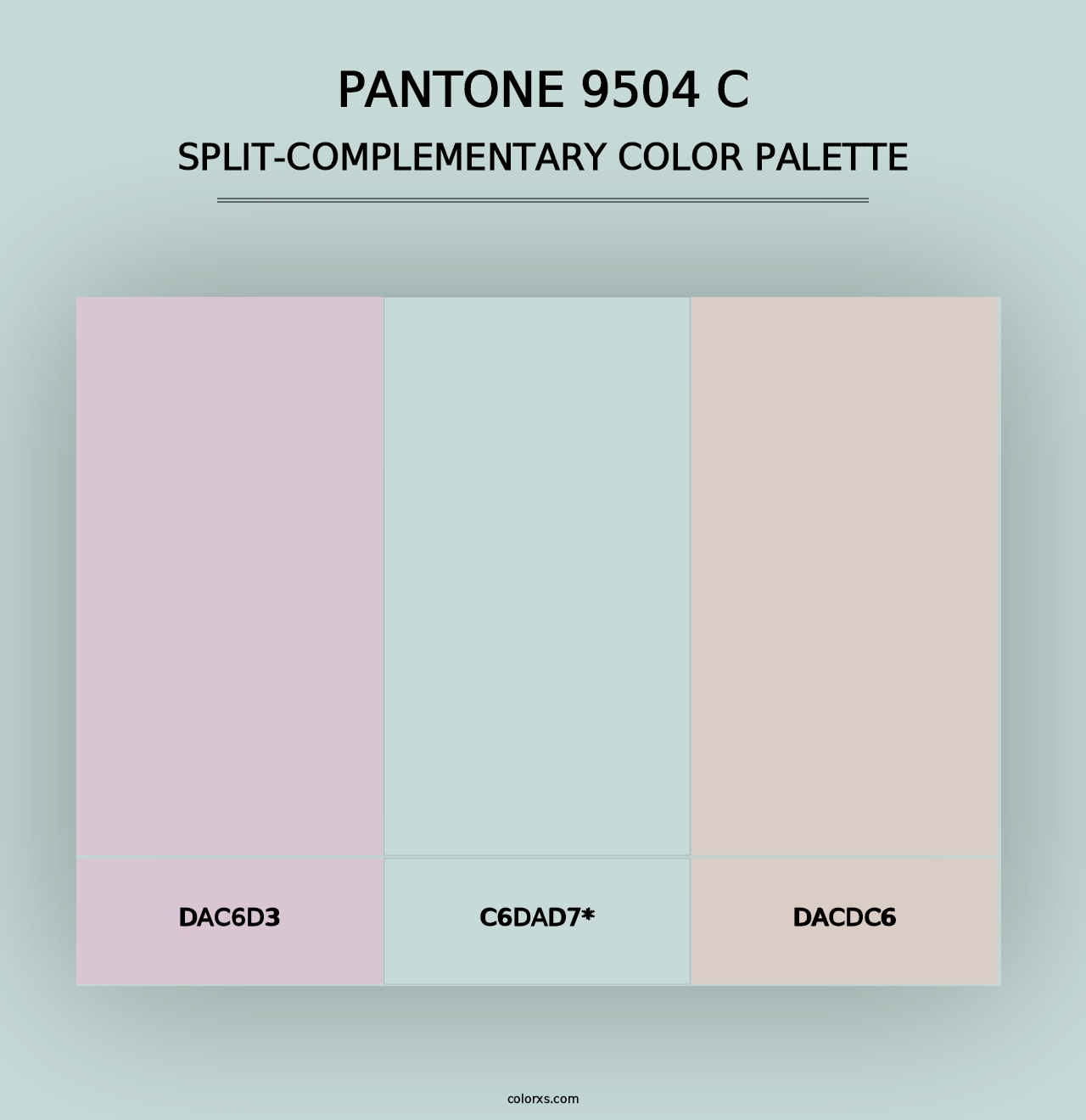 PANTONE 9504 C - Split-Complementary Color Palette