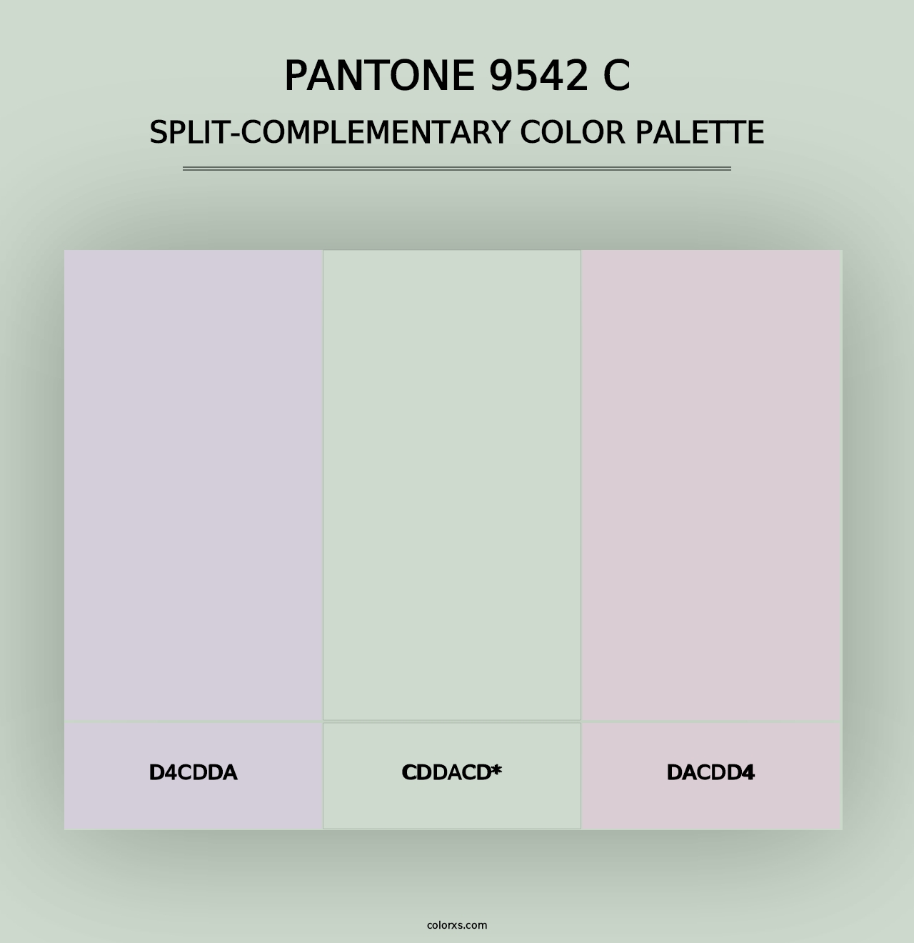 PANTONE 9542 C - Split-Complementary Color Palette