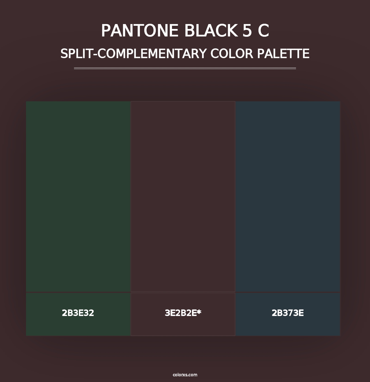 PANTONE Black 5 C - Split-Complementary Color Palette