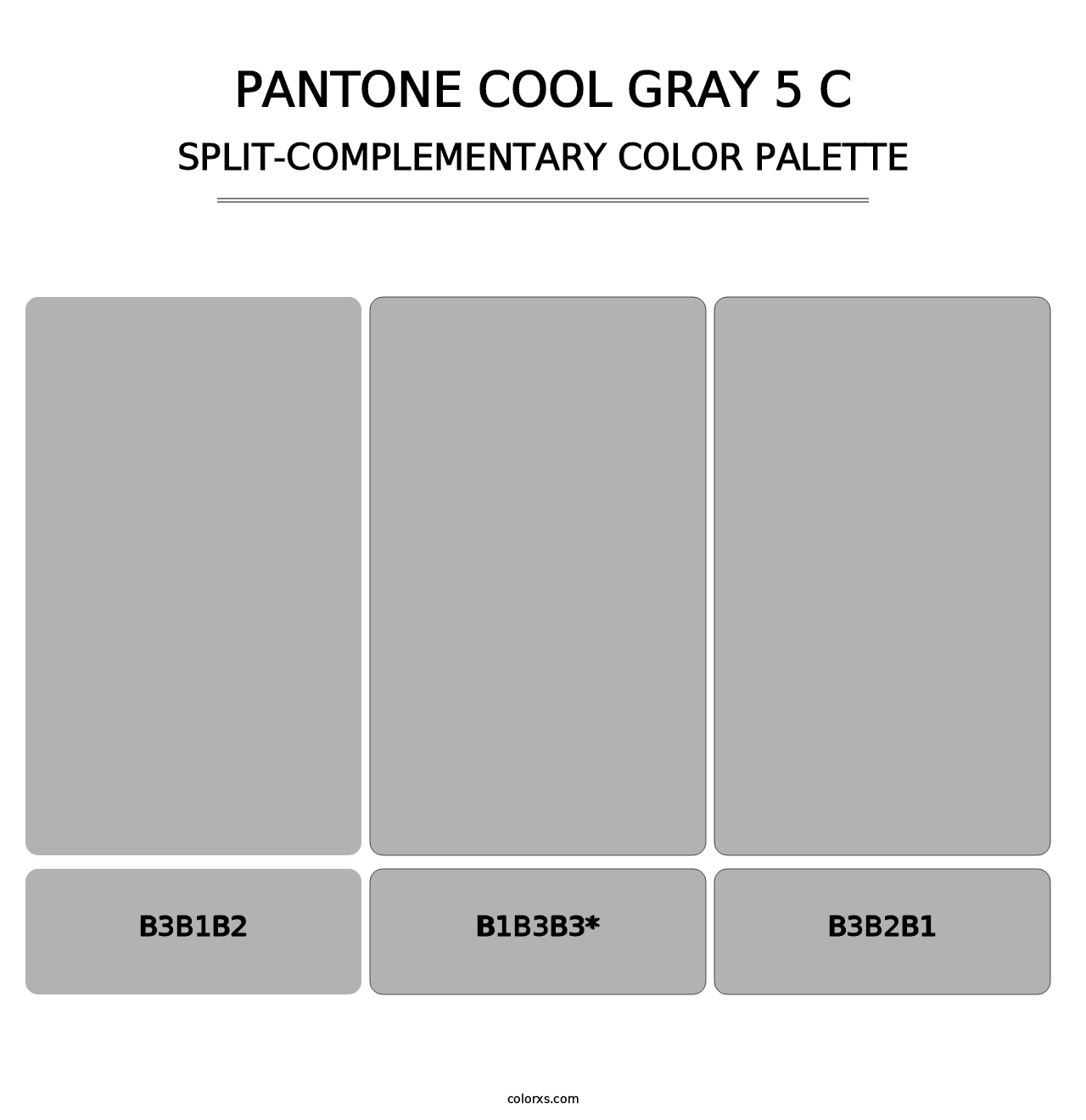 PANTONE Cool Gray 5 C - Split-Complementary Color Palette