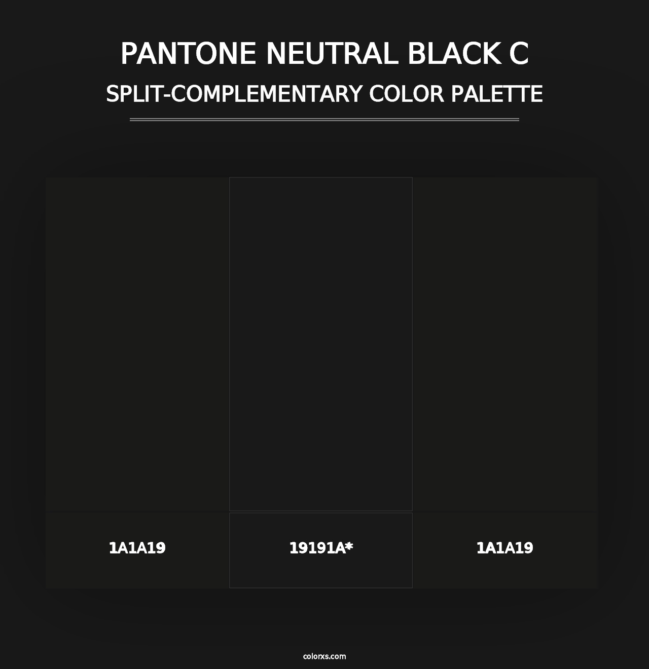 PANTONE Neutral Black C - Split-Complementary Color Palette