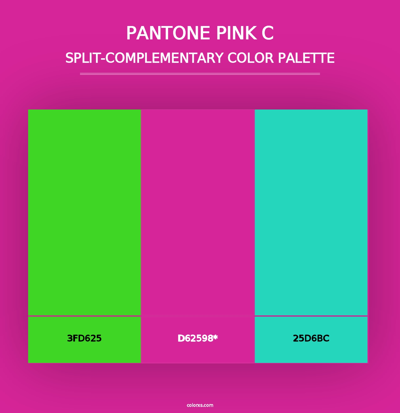 PANTONE Pink C - Split-Complementary Color Palette