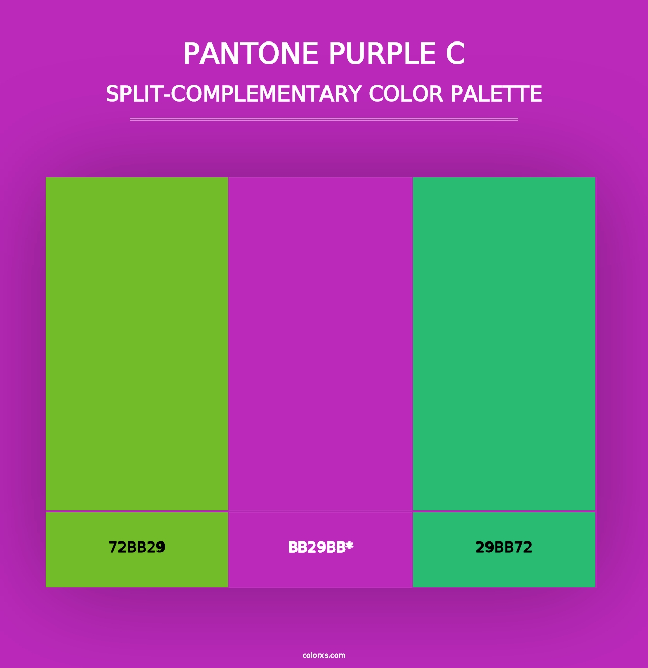 PANTONE Purple C - Split-Complementary Color Palette