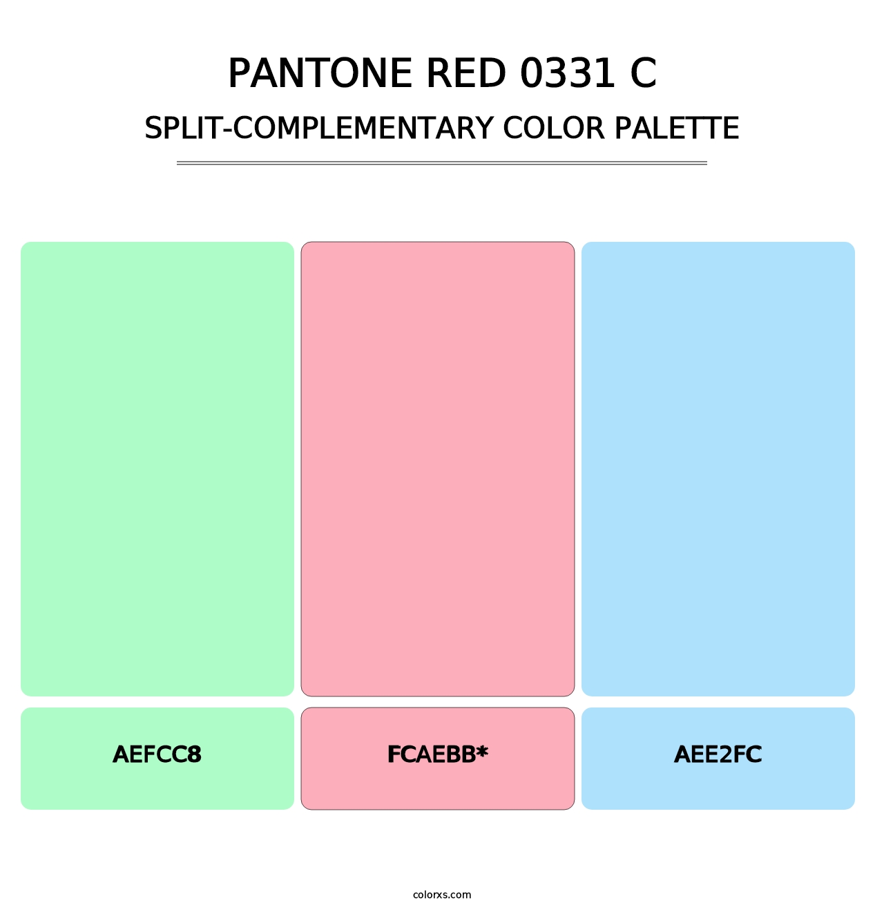 PANTONE Red 0331 C - Split-Complementary Color Palette