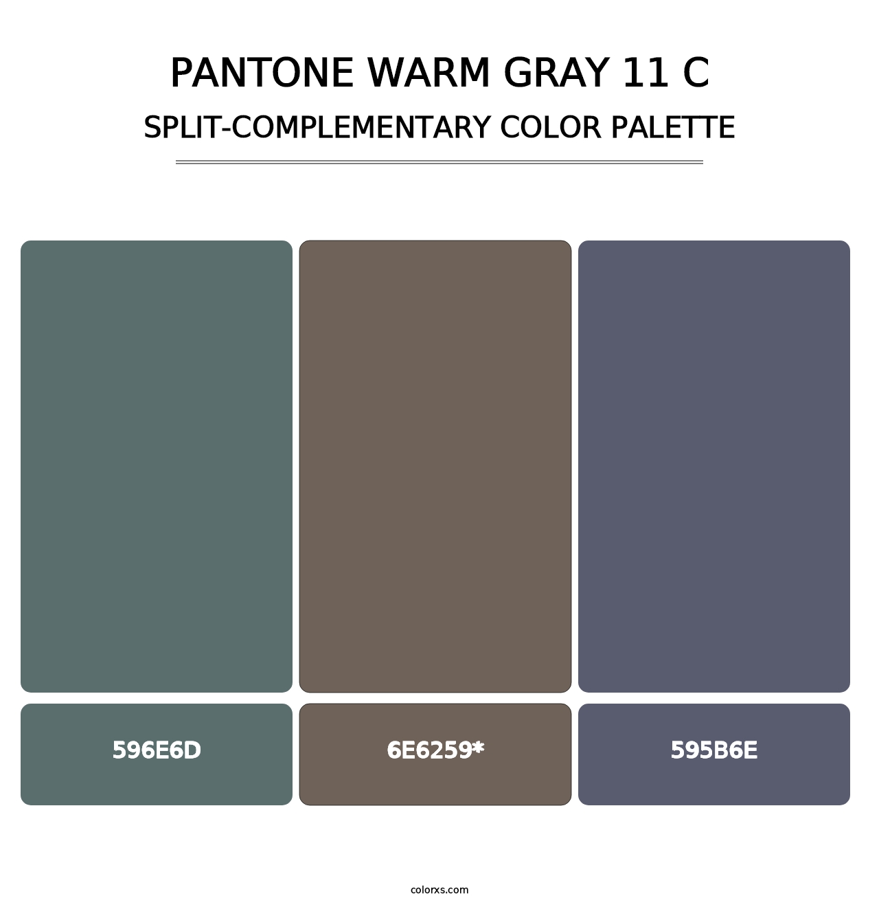 PANTONE Warm Gray 11 C - Split-Complementary Color Palette