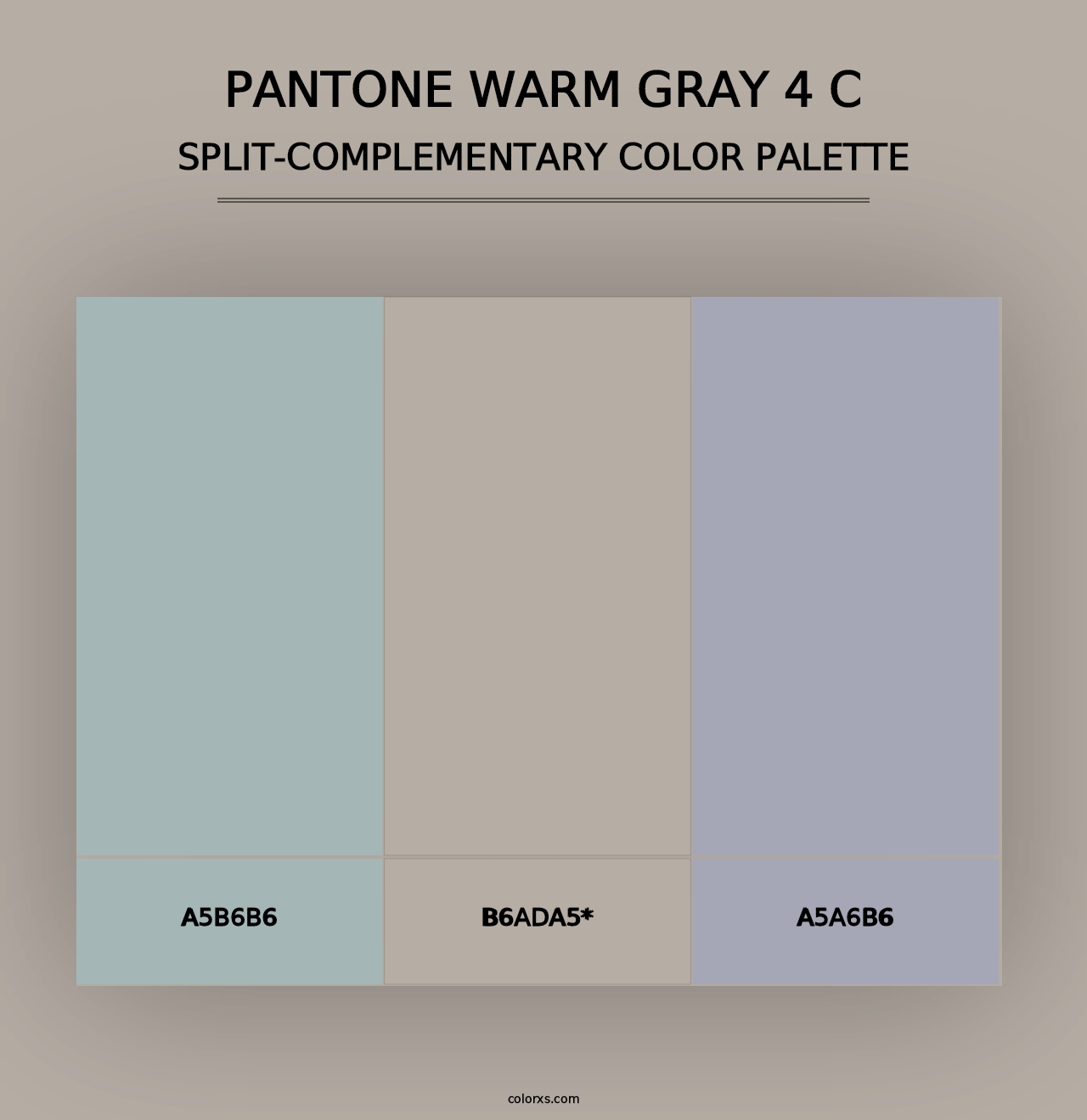 PANTONE Warm Gray 4 C - Split-Complementary Color Palette