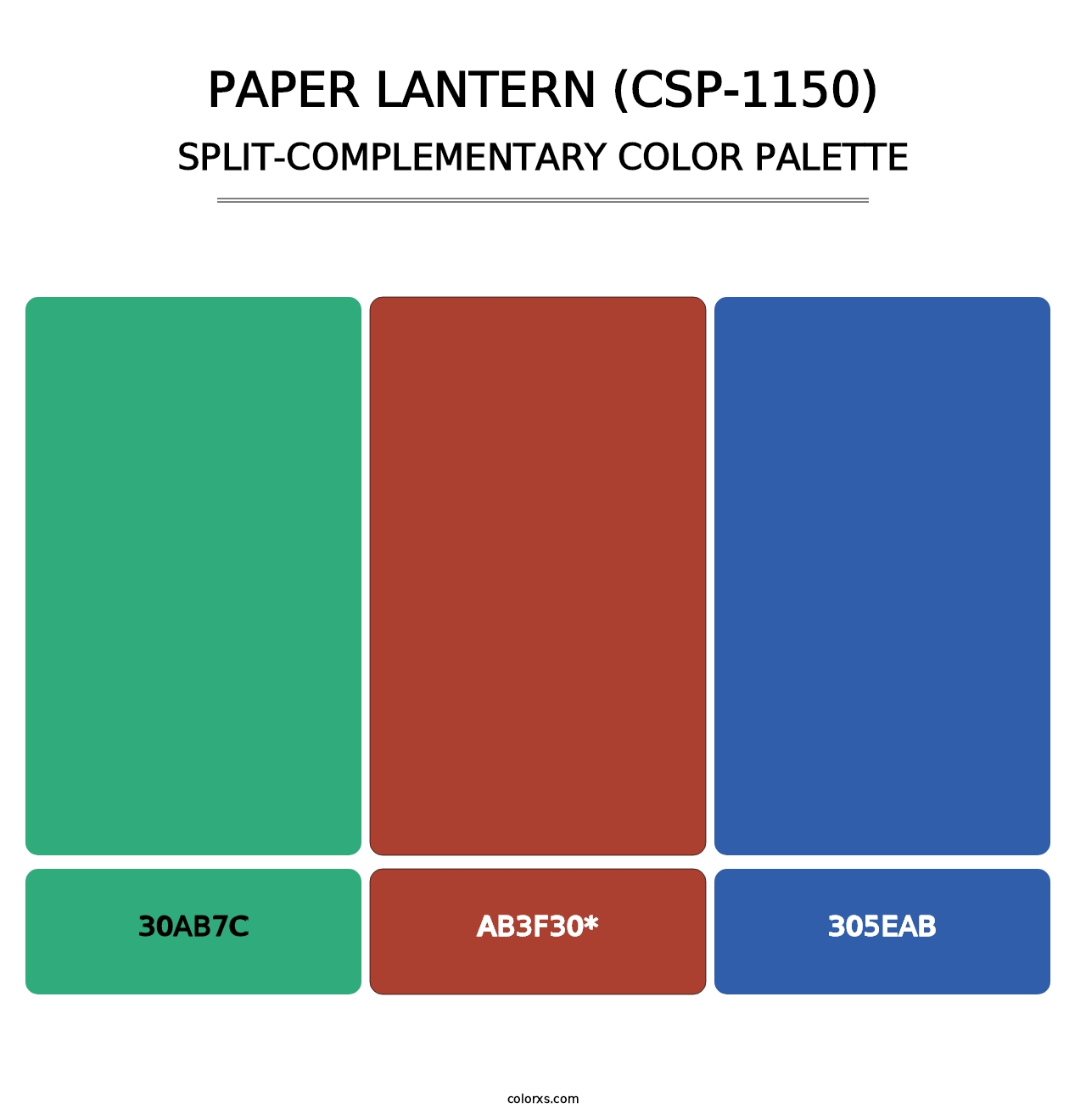 Paper Lantern (CSP-1150) - Split-Complementary Color Palette