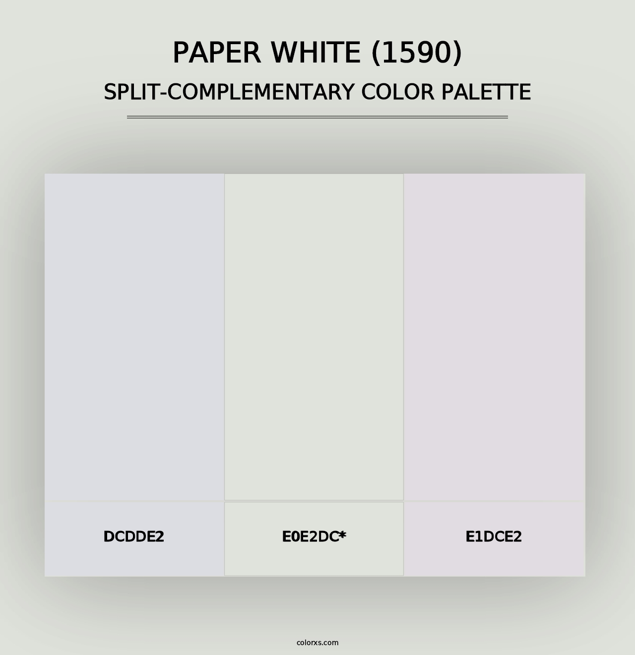 Paper White (1590) - Split-Complementary Color Palette