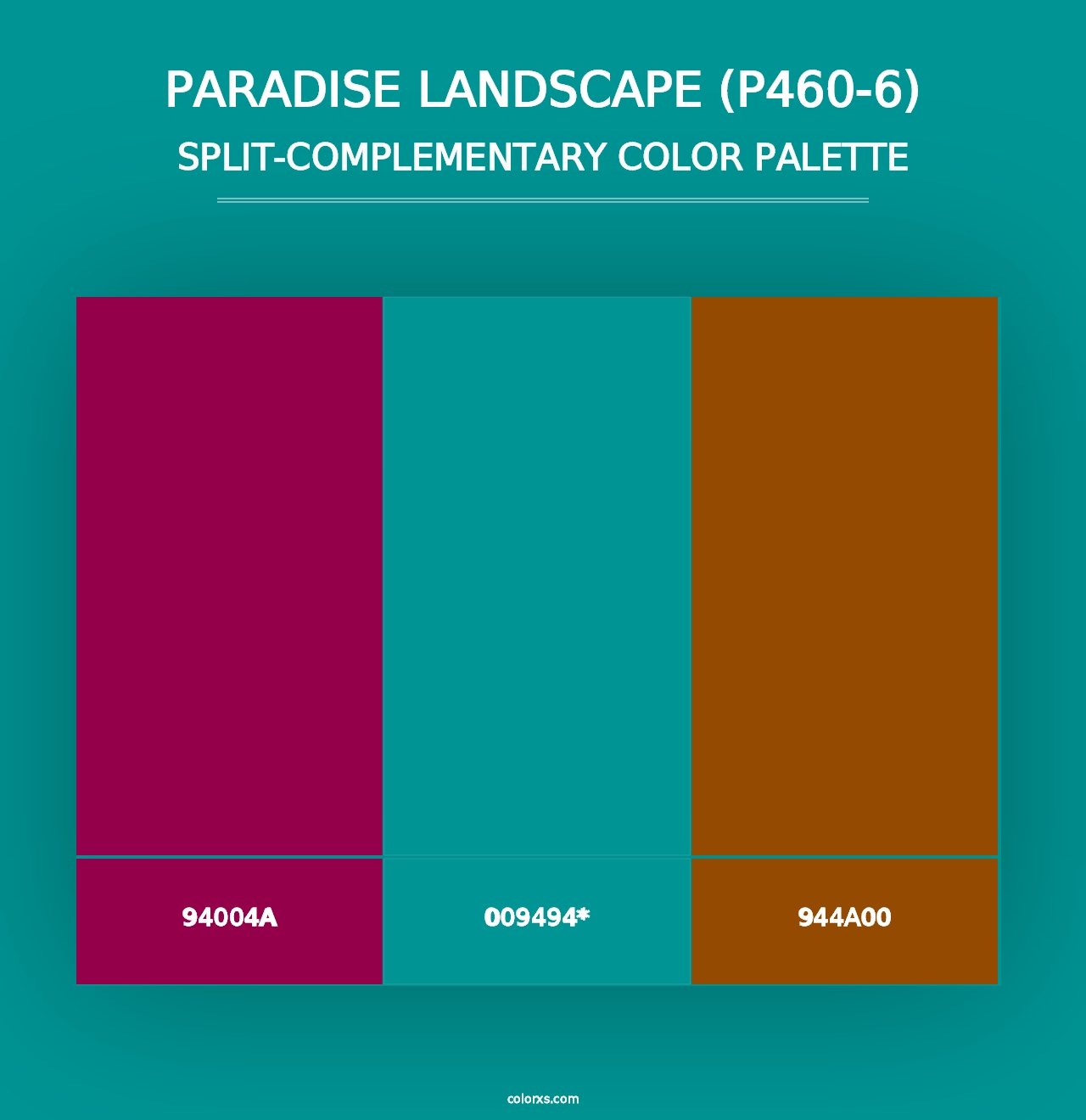 Paradise Landscape (P460-6) - Split-Complementary Color Palette