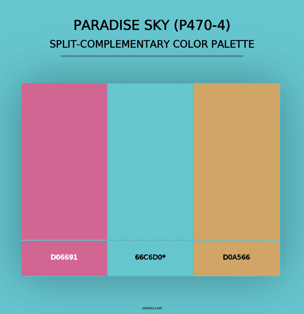 Paradise Sky (P470-4) - Split-Complementary Color Palette