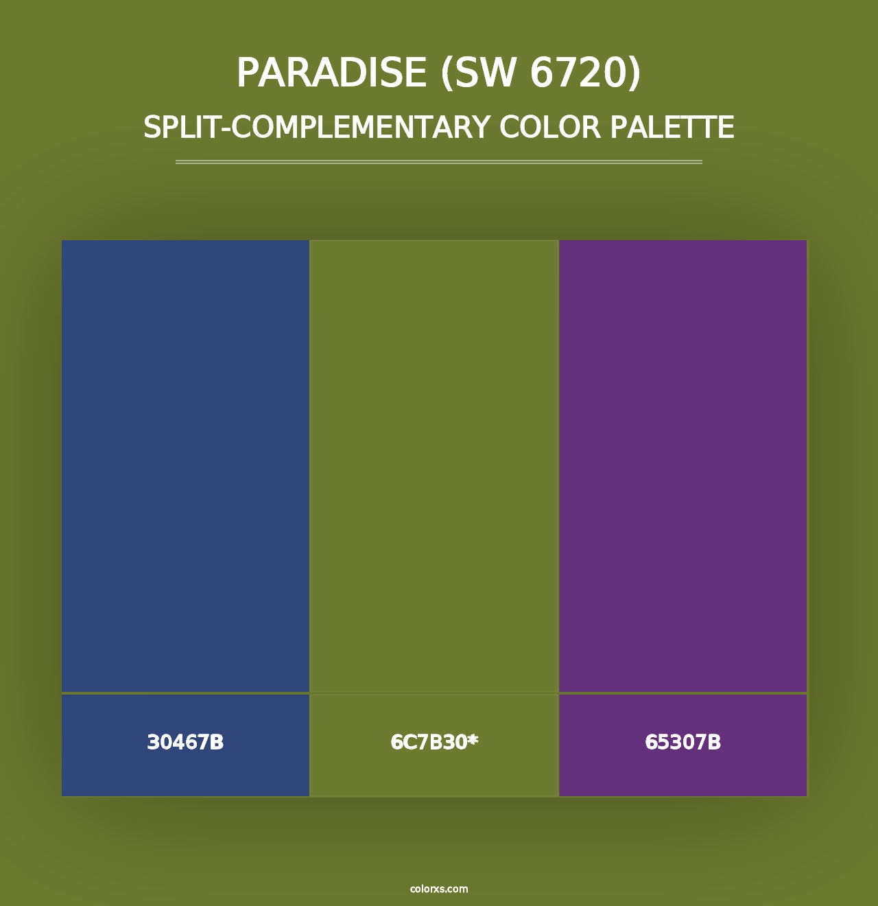 Paradise (SW 6720) - Split-Complementary Color Palette