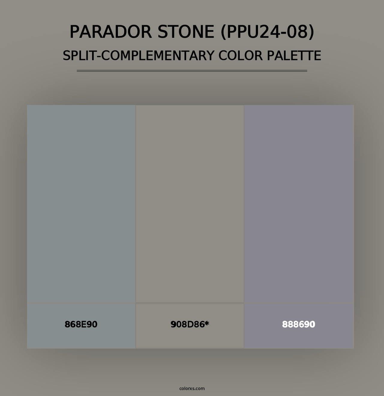 Parador Stone (PPU24-08) - Split-Complementary Color Palette