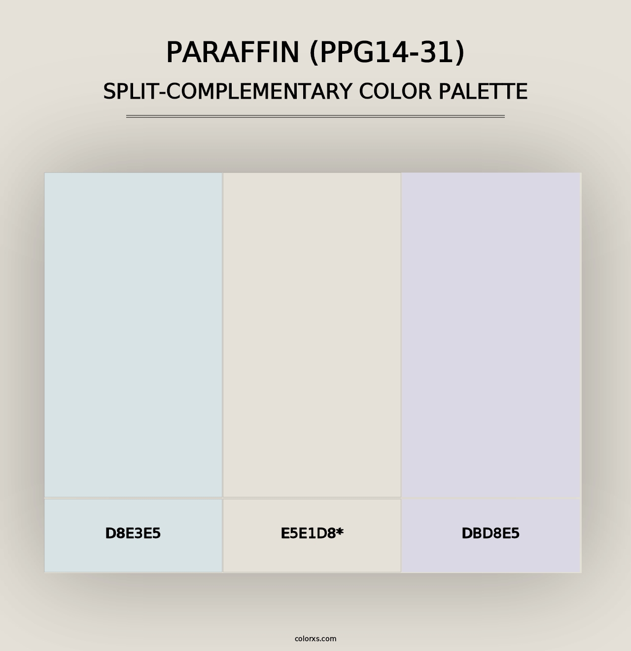 Paraffin (PPG14-31) - Split-Complementary Color Palette