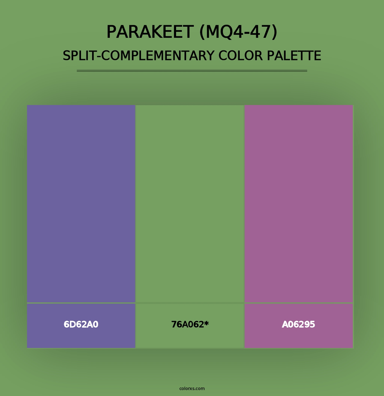 Parakeet (MQ4-47) - Split-Complementary Color Palette