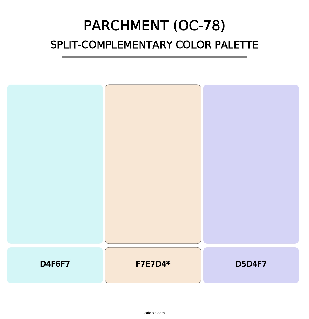 Parchment (OC-78) - Split-Complementary Color Palette