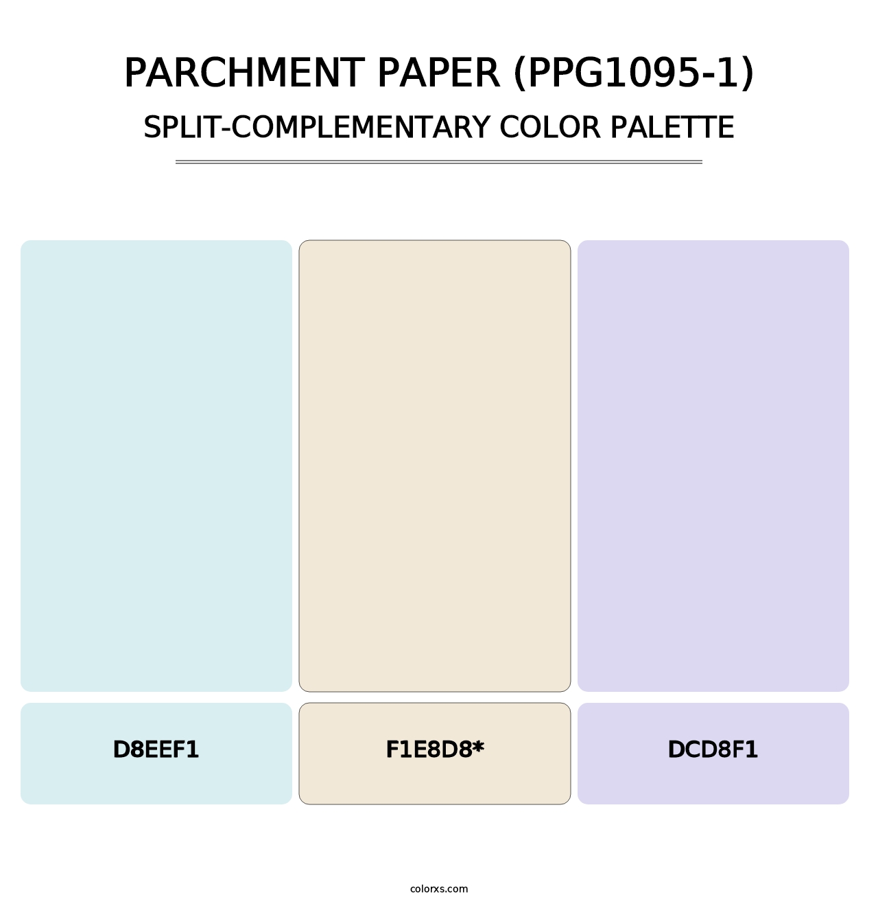 Parchment Paper (PPG1095-1) - Split-Complementary Color Palette