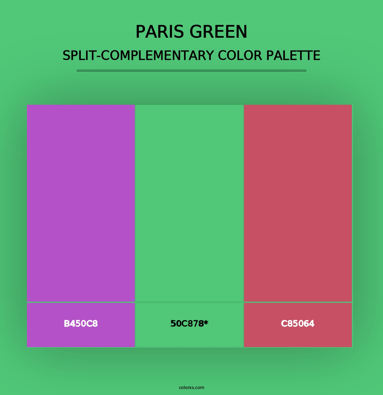 Paris Green - Split-Complementary Color Palette