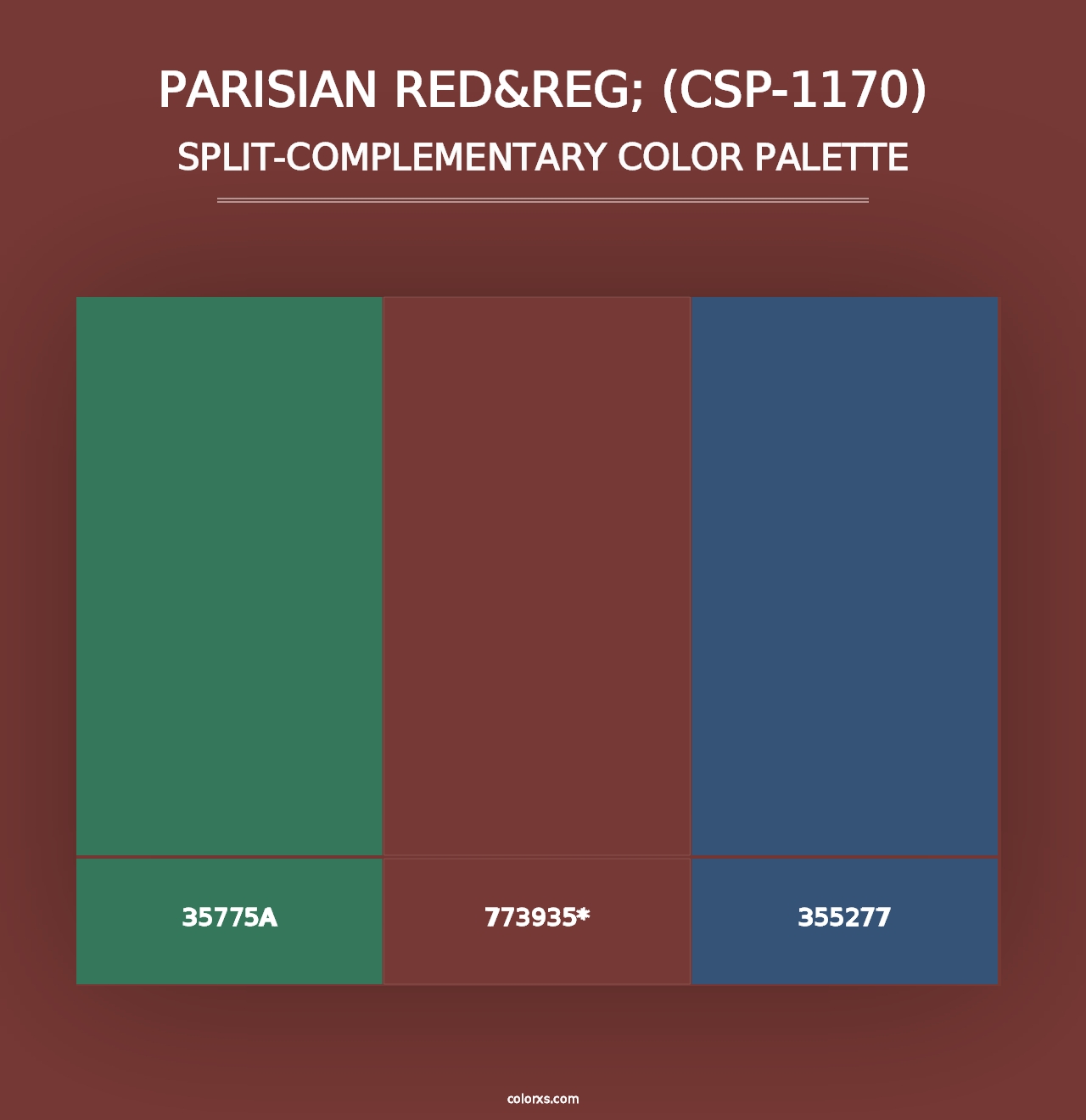 Parisian Red&reg; (CSP-1170) - Split-Complementary Color Palette