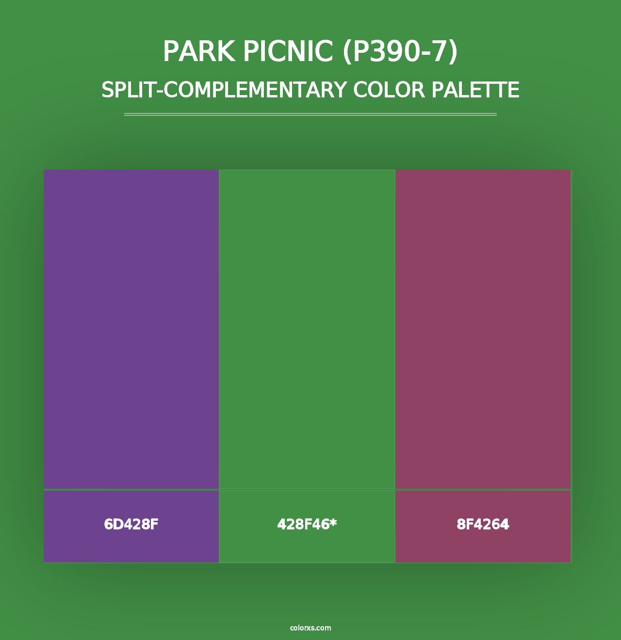 Park Picnic (P390-7) - Split-Complementary Color Palette