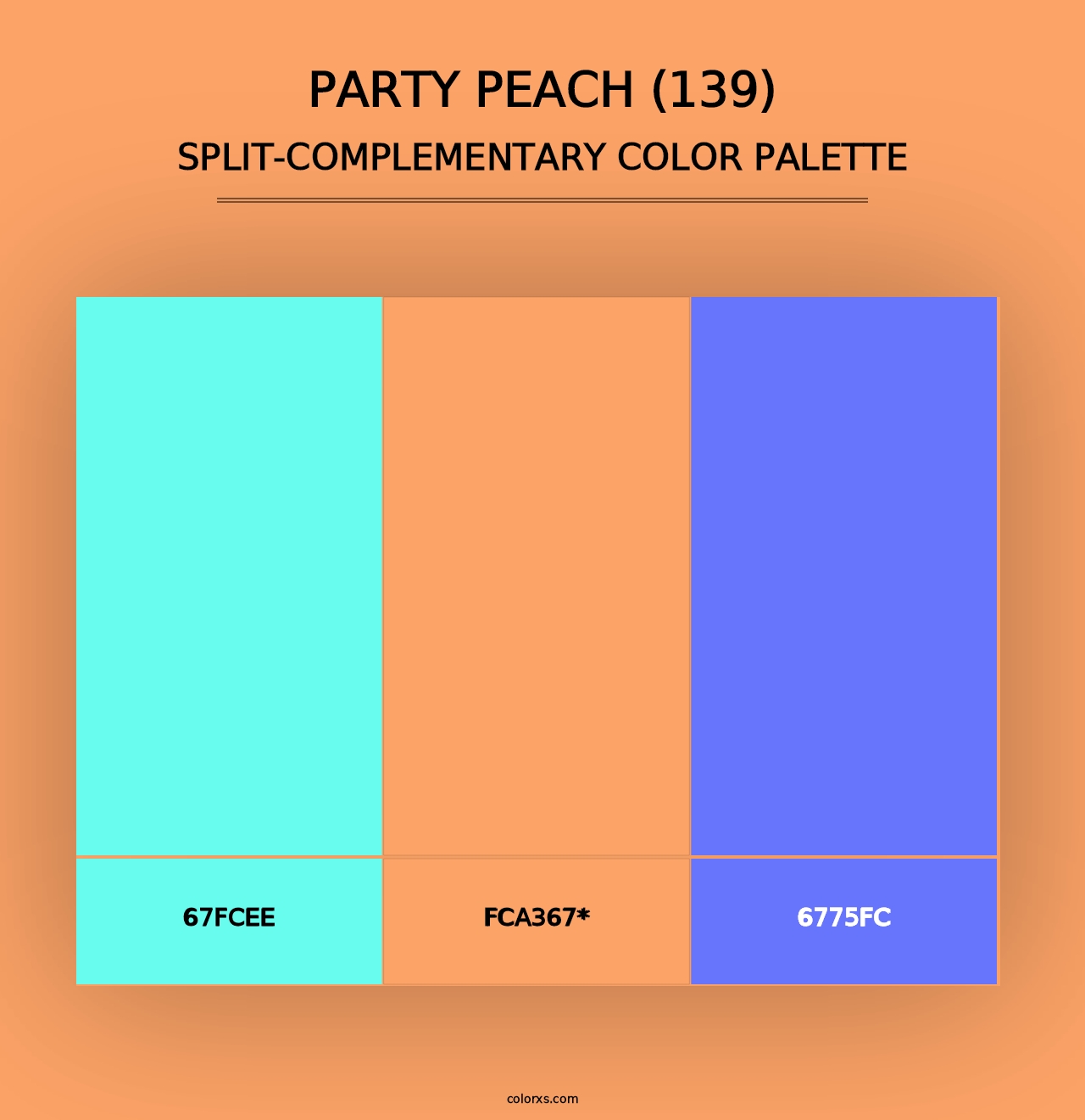 Party Peach (139) - Split-Complementary Color Palette