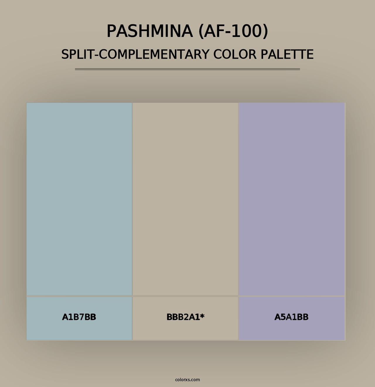 Pashmina (AF-100) - Split-Complementary Color Palette