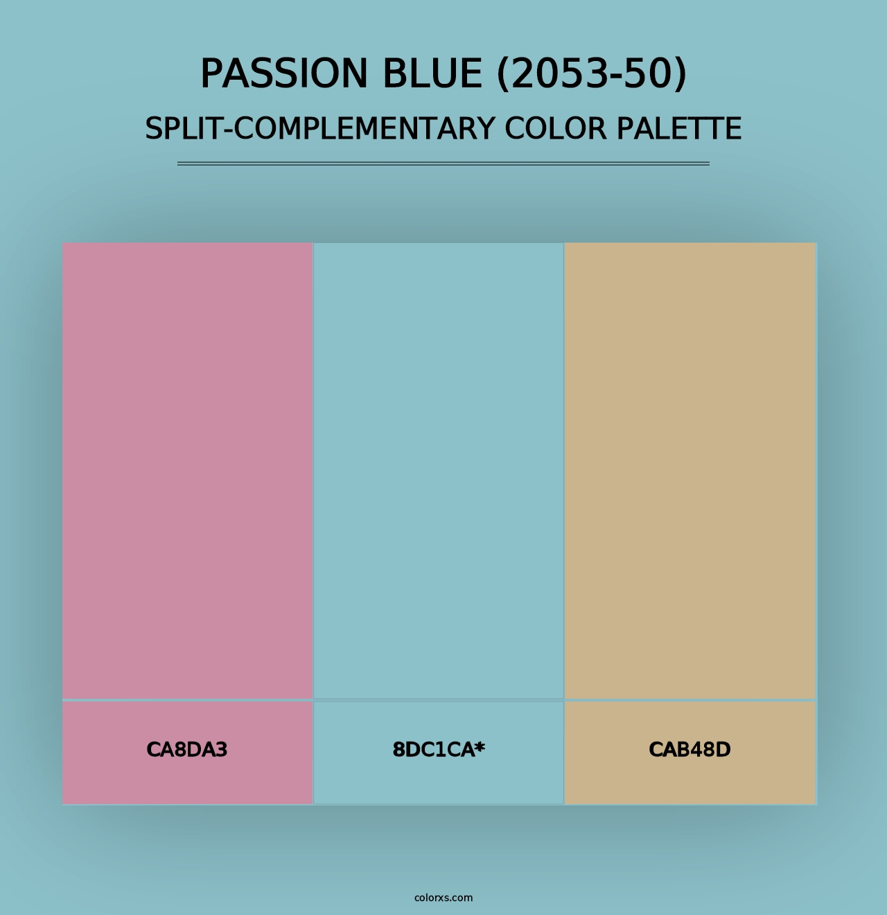 Passion Blue (2053-50) - Split-Complementary Color Palette