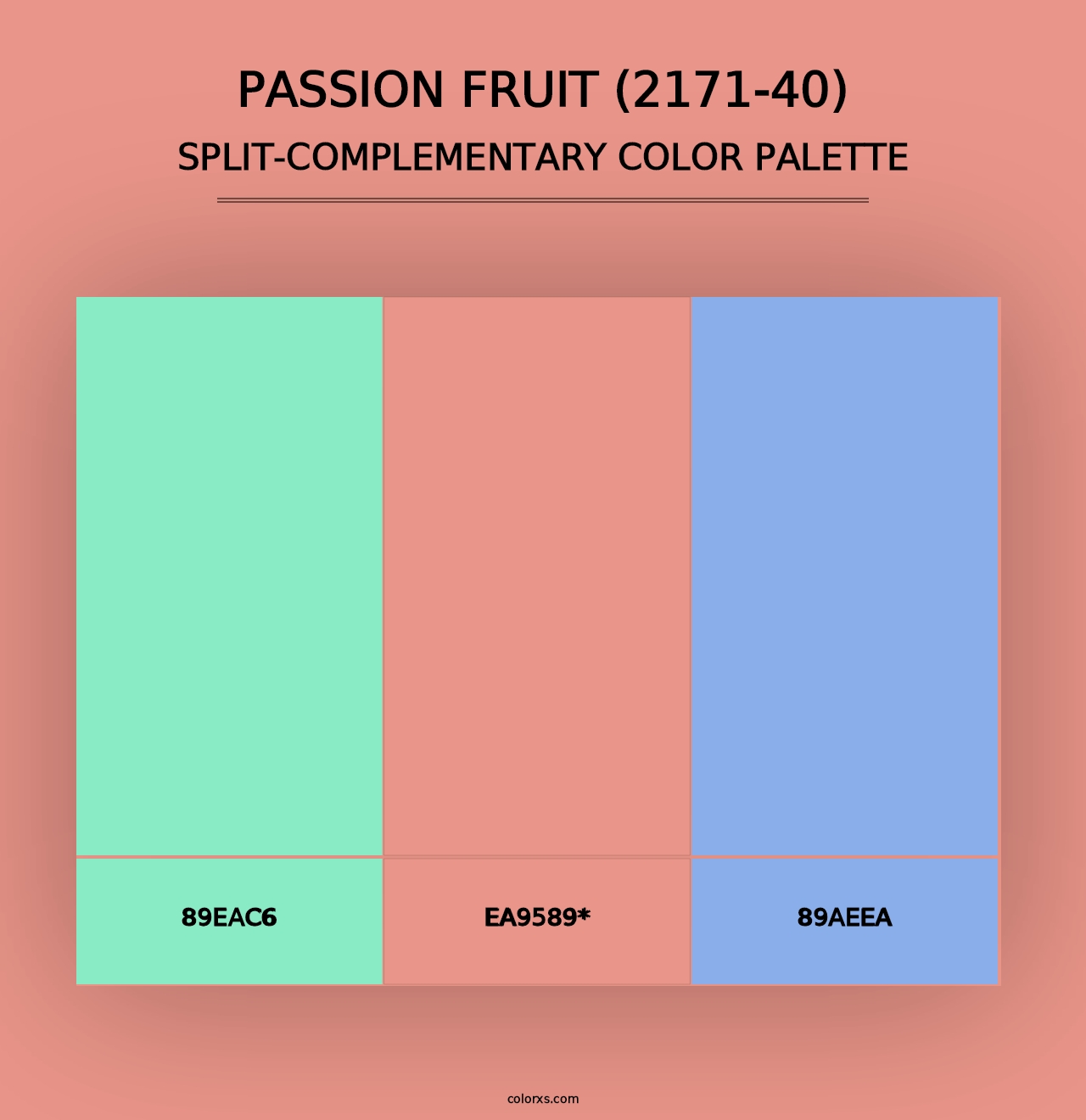 Passion Fruit (2171-40) - Split-Complementary Color Palette