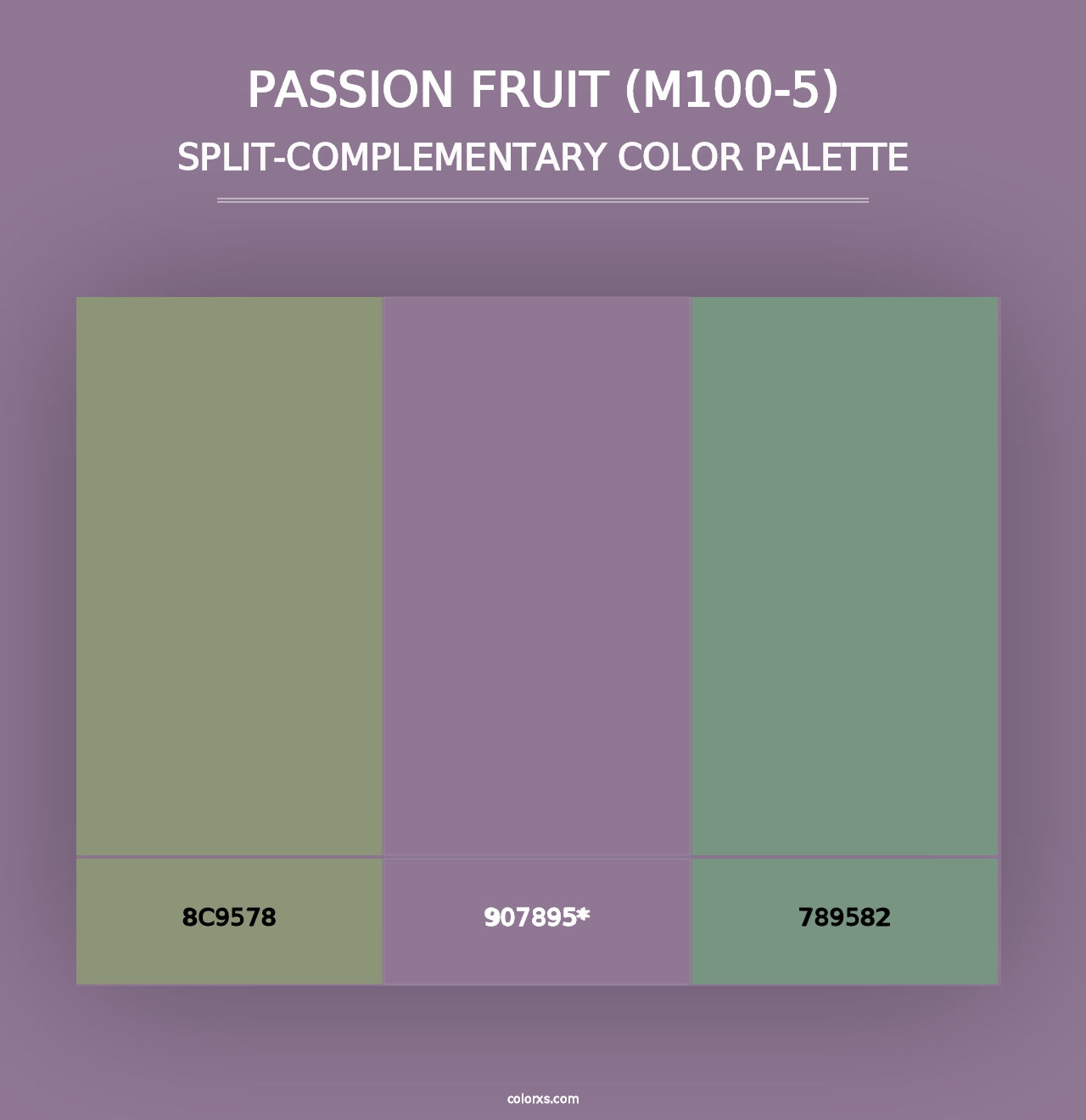 Passion Fruit (M100-5) - Split-Complementary Color Palette