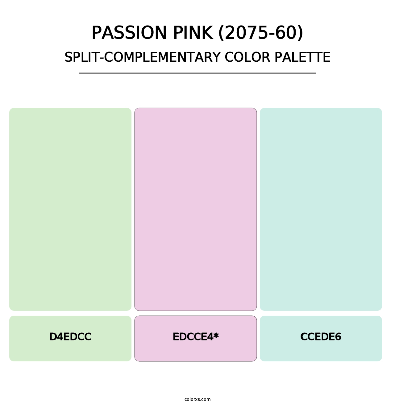 Passion Pink (2075-60) - Split-Complementary Color Palette