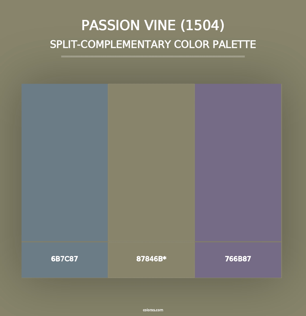 Passion Vine (1504) - Split-Complementary Color Palette