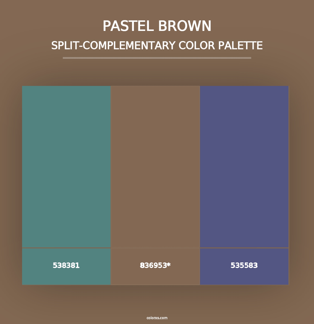 Pastel Brown - Split-Complementary Color Palette