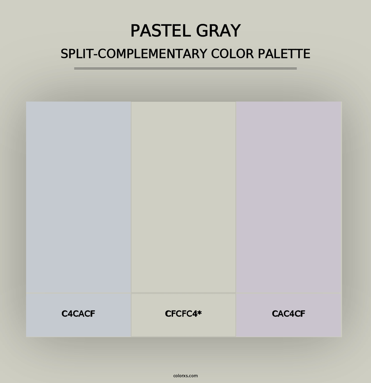 Pastel Gray - Split-Complementary Color Palette