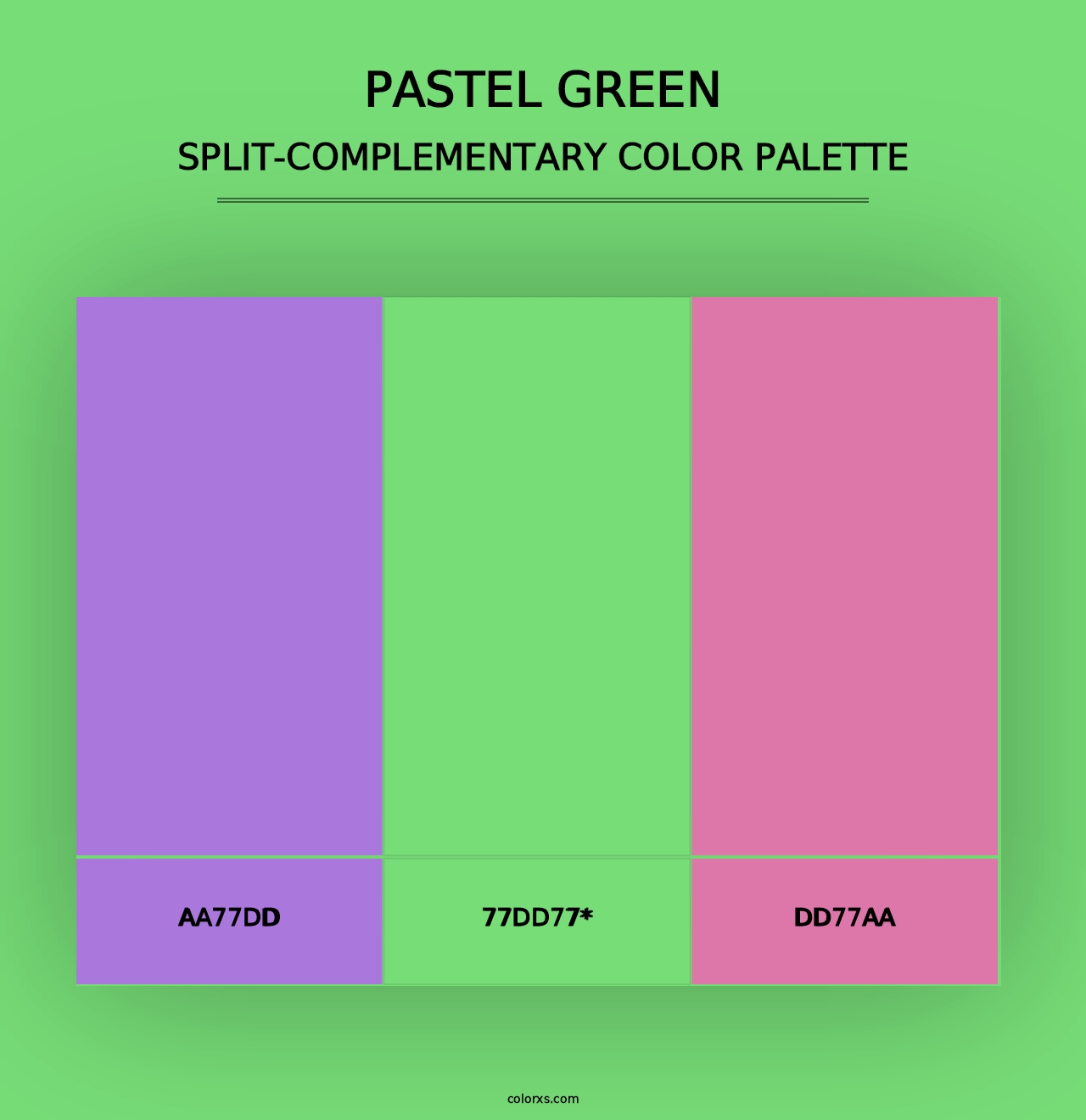 Pastel Green - Split-Complementary Color Palette