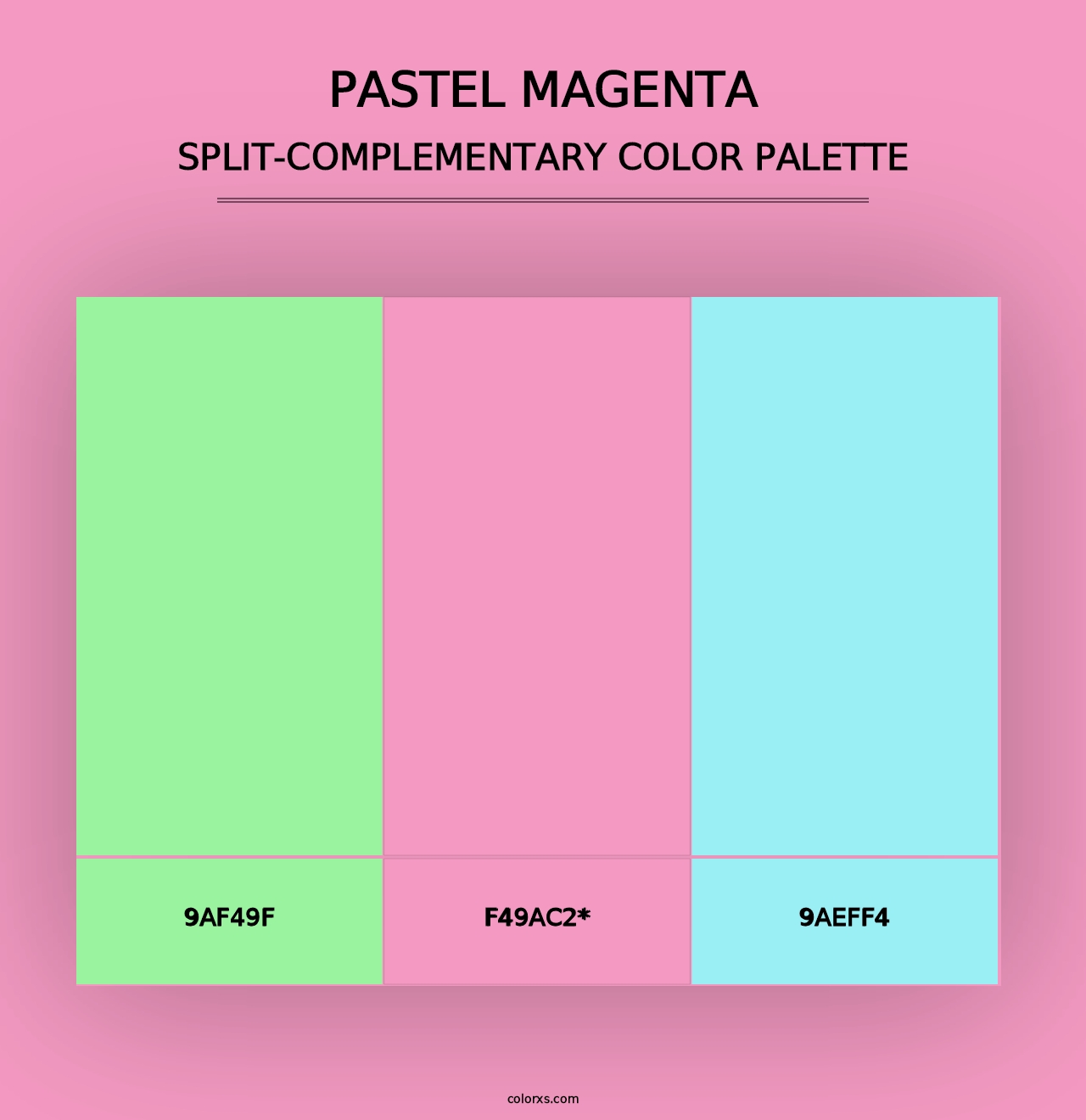 Pastel Magenta - Split-Complementary Color Palette