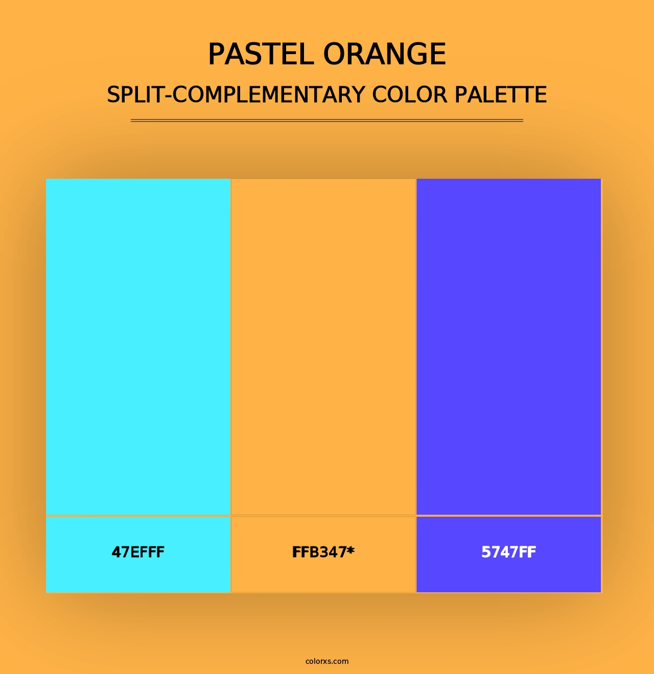 Pastel Orange - Split-Complementary Color Palette