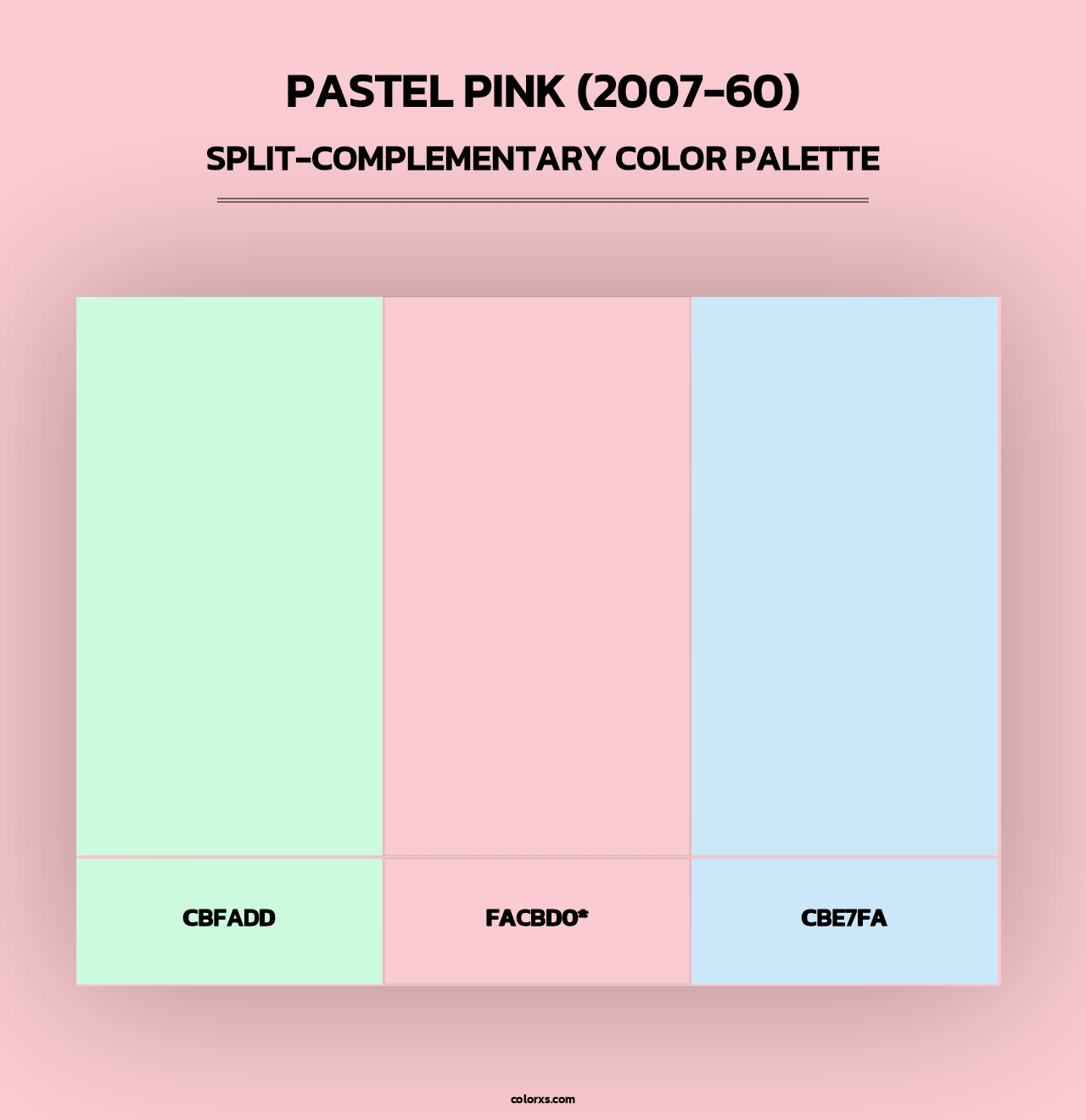 Pastel Pink (2007-60) - Split-Complementary Color Palette