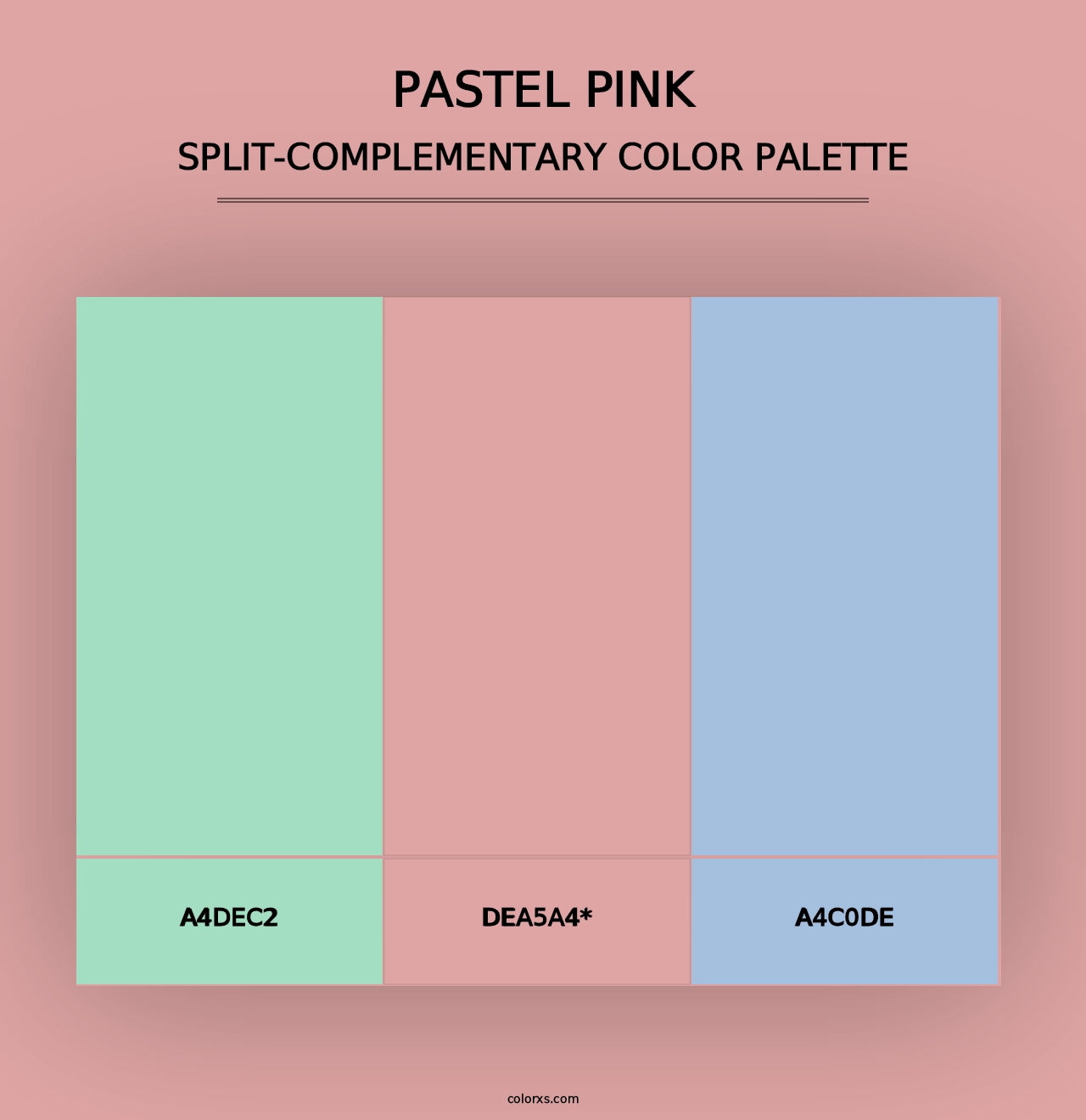 Pastel Pink - Split-Complementary Color Palette