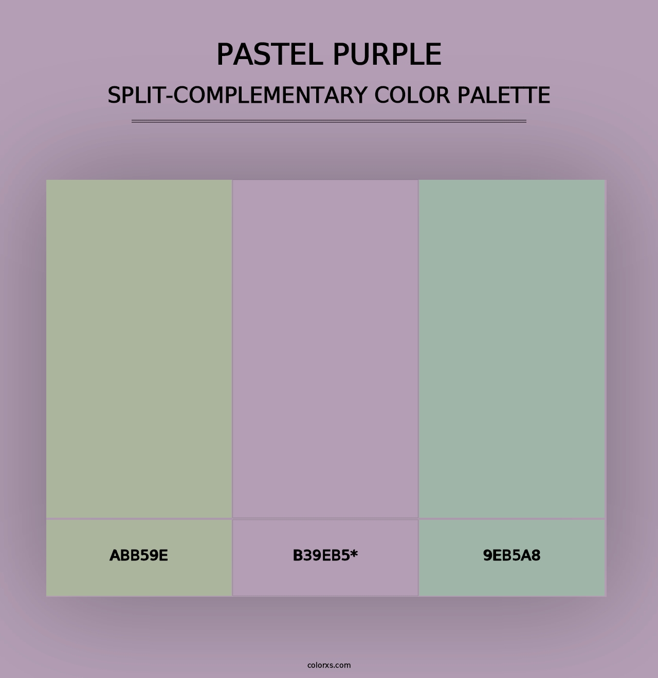 Pastel Purple - Split-Complementary Color Palette