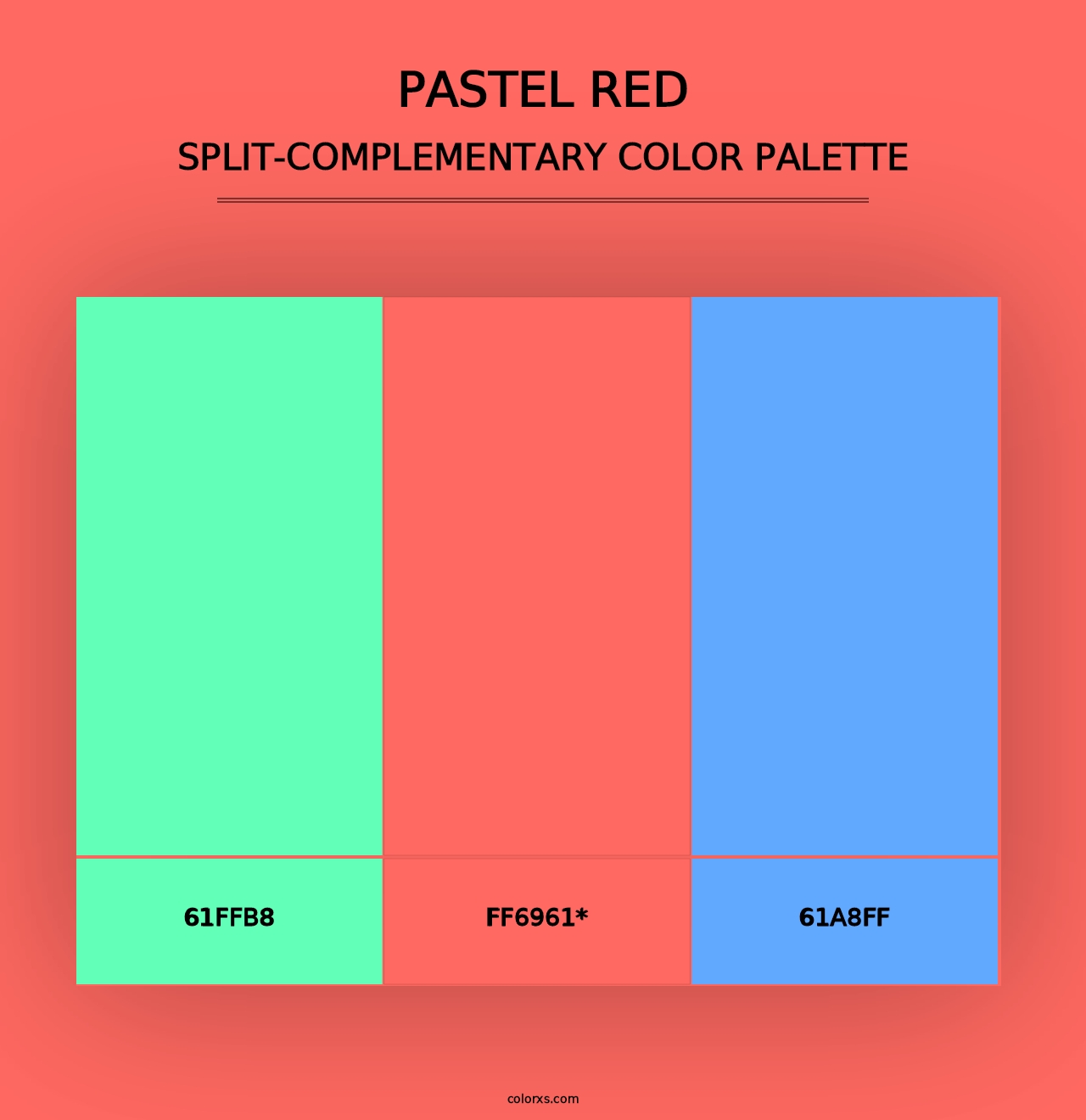 Pastel Red - Split-Complementary Color Palette