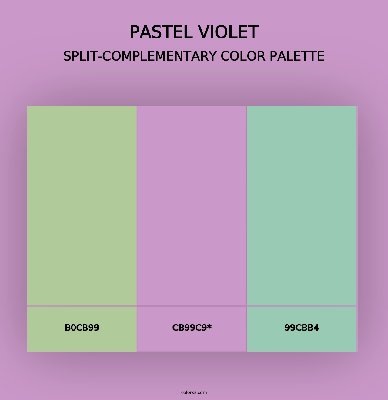 Pastel Violet - Split-Complementary Color Palette